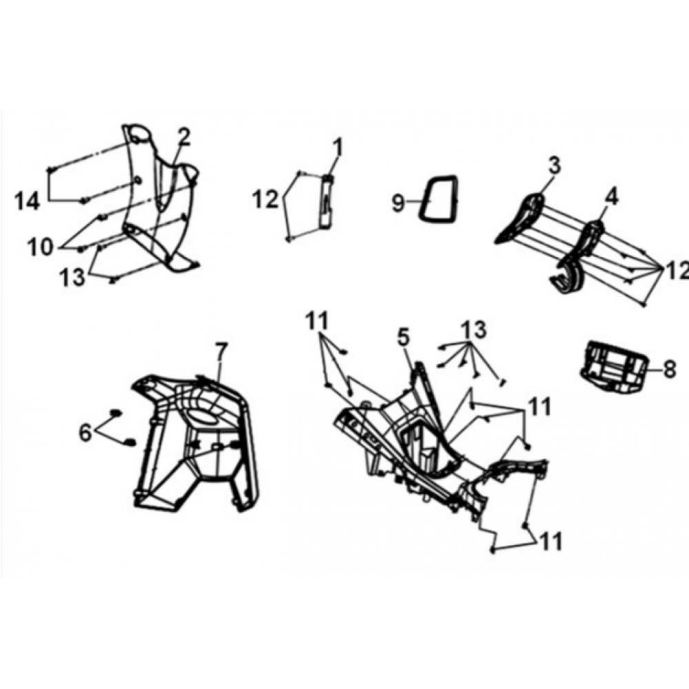 SYM 300 ADX GRNJ ON IC TARAF KUTUSU KAPAGI ALT KAPAGI