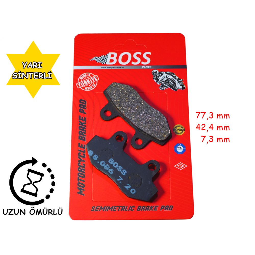 RKS NEWLİGHT ARKA FREN DİSK BALATASI YM BOSS FA086 SCOOTER CG CUB