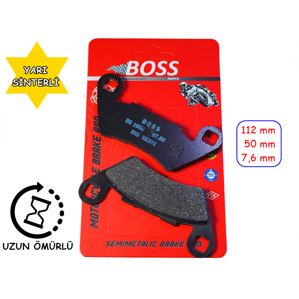 RKS VİESTE 249 ARKA FREN DİSK BALATASI BOSS BS1006 RKS VİESTE 249 ARKA FREN DİSK BALATASI BOSS BS1006