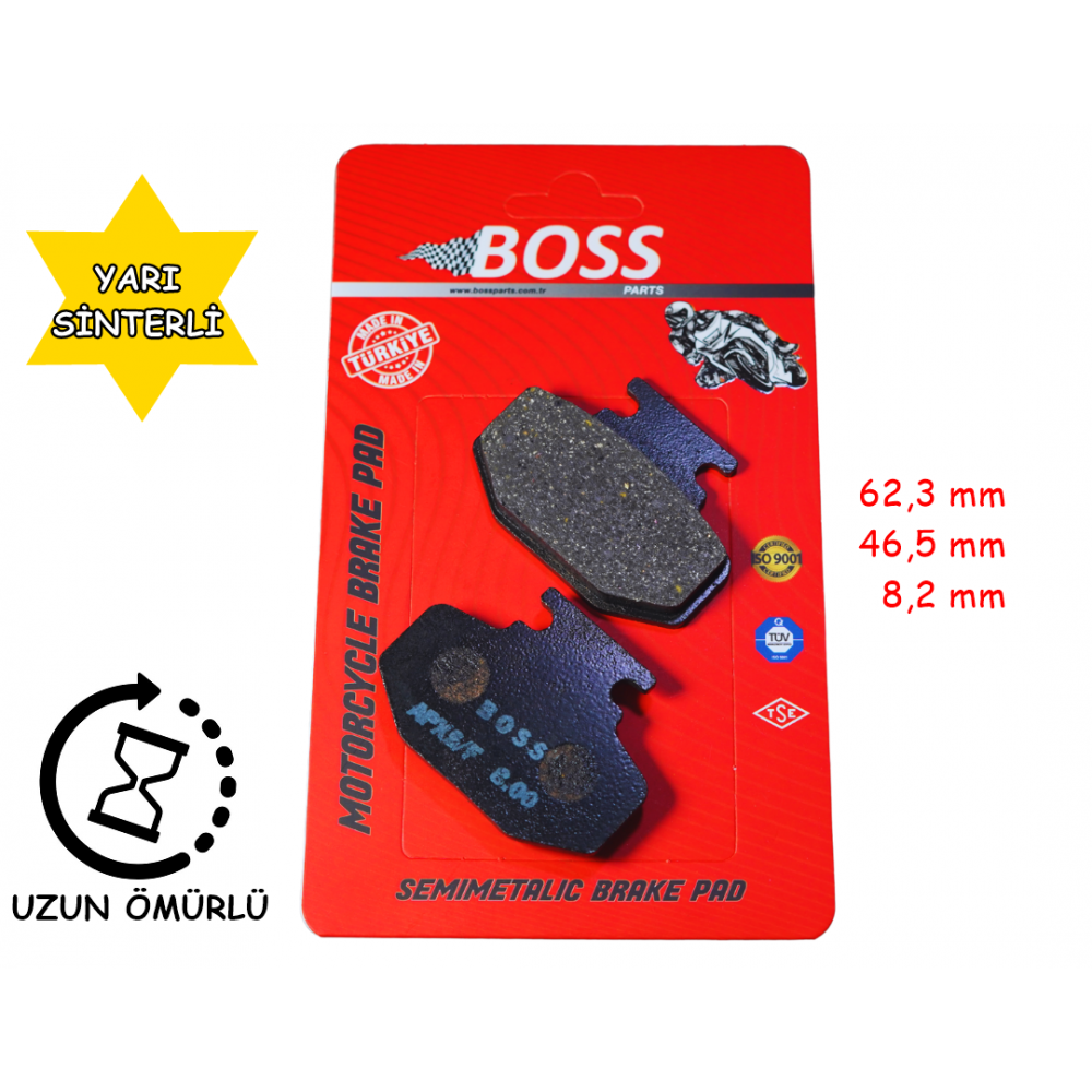 &Ouml;N FREN DİSK BALATASI BOSS BS985 RKS WİLDCAT 125, GRACE 202, ARORA MAX-T, VOLTA APX5