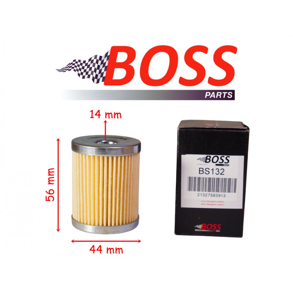 YAĞ FİLTRESİ BOSS BS132 (HF132) 44-56-14 mm XMAX 400, AN 400 BURGMAN, SYM MAX 400i