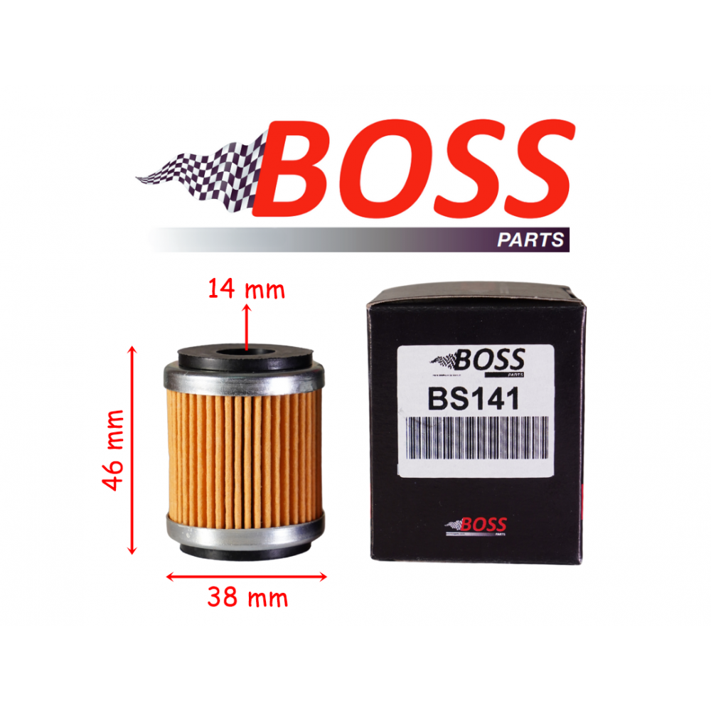 XMAX 125-250-300 YAĞ FİLTRESİ BOSS BS141 (HF141) 38-46-14 mm YZF R125-MT125 XMAX 125-250-300 YAĞ FİLTRESİ BOSS BS141 (HF141) 38-46-14 mm YZF R125-MT125