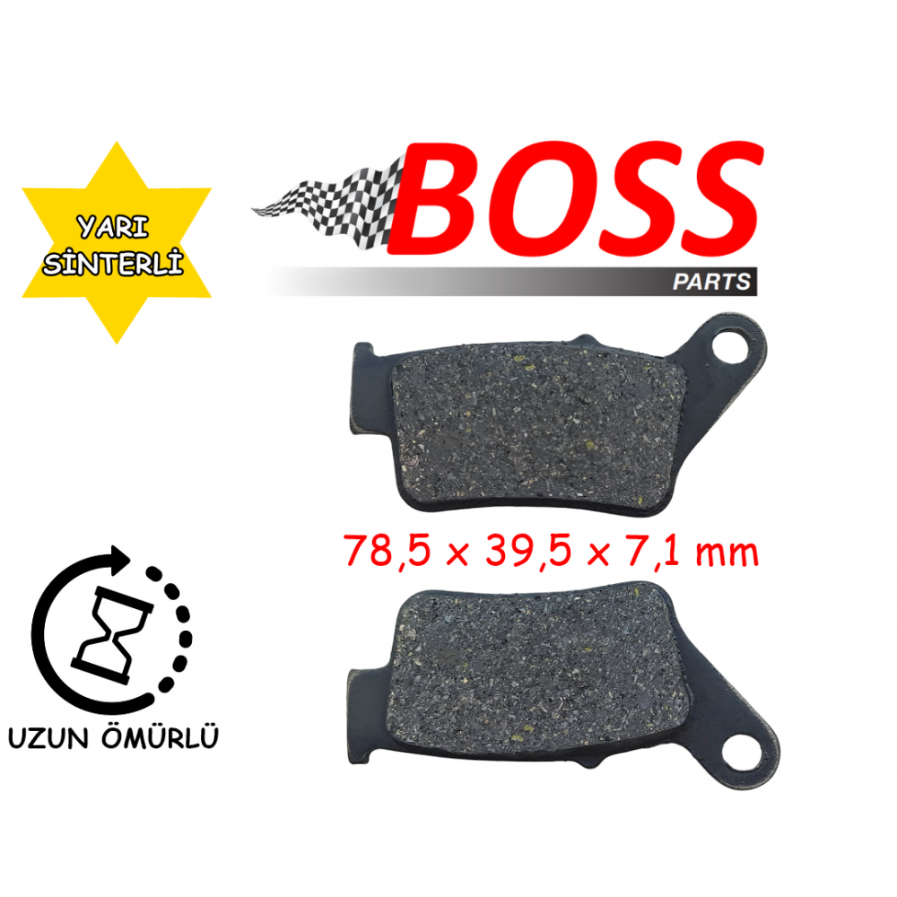 BAJAJ PULSAR N250 F250 ARKA FREN BALATASI BOSS BS921