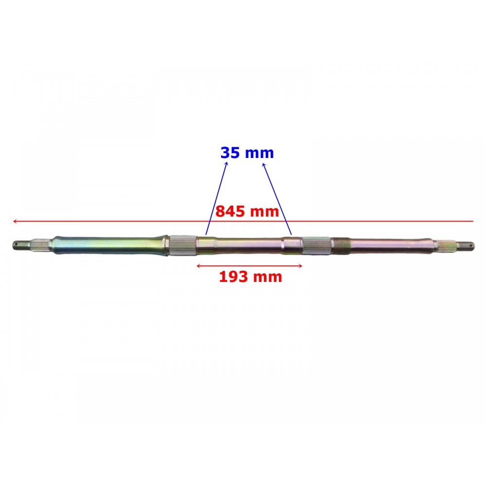 ATV YUKİ 250 AKS 845 mm TEK YİVLİ BİLYA YATAĞI 35 mm 23 FREZE ÖM