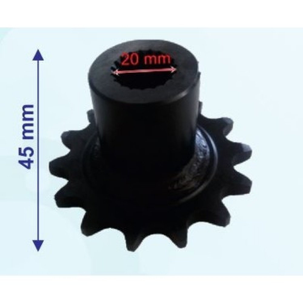 ATV ÖN DİŞLİ 520-14T İÇ 20 mm UZUNLUK 45 mm TM ÖM