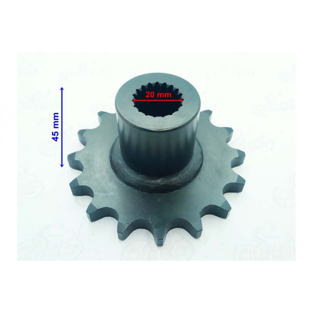 ATV ÖN DİŞLİ 530-16T İÇ 20 mm UZUNLUK 45 mm TM ÖM