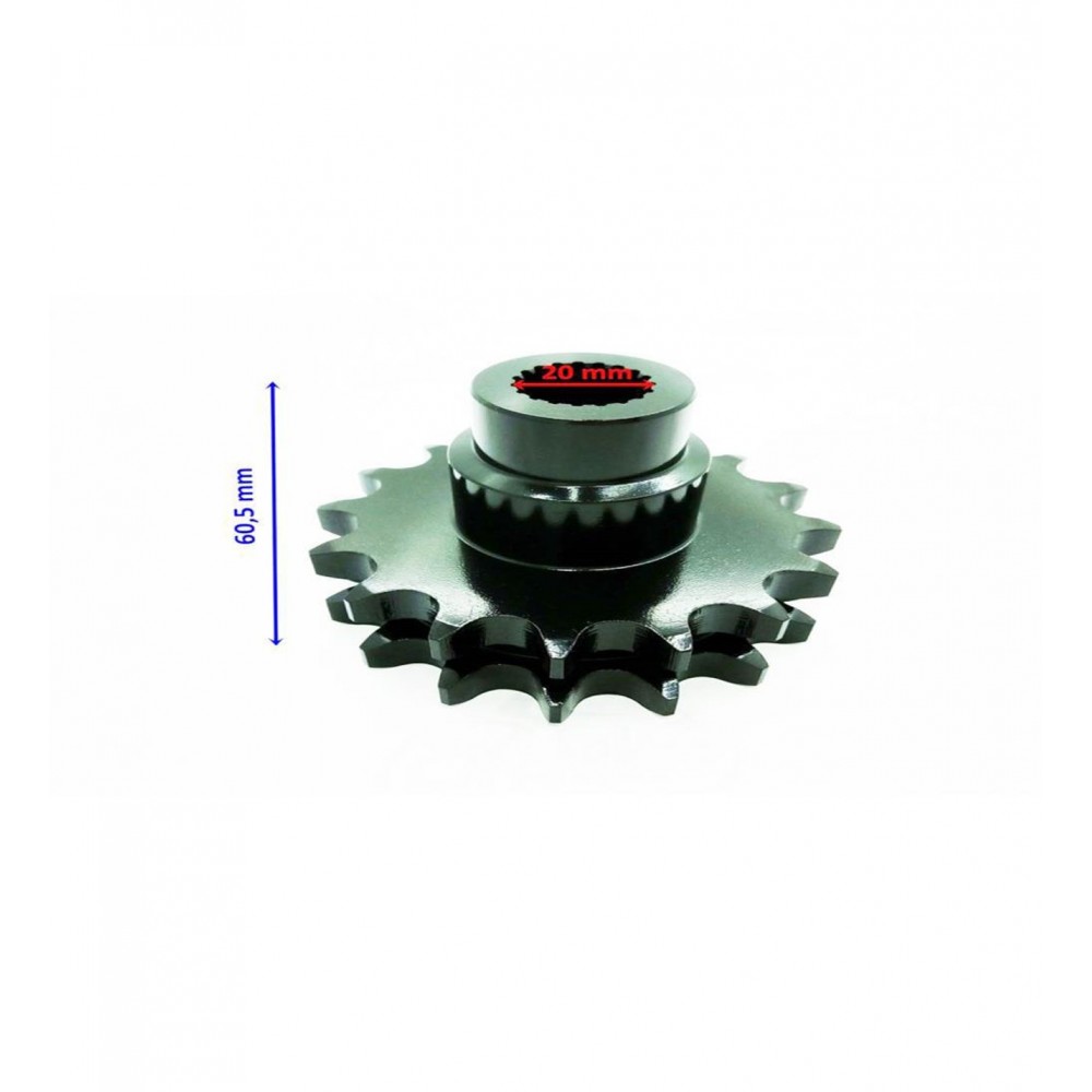 ATV ÖN DİŞLİ 530-16T İKİZ İÇ 20 mm UZUNLUK 60 mm TM ÖM