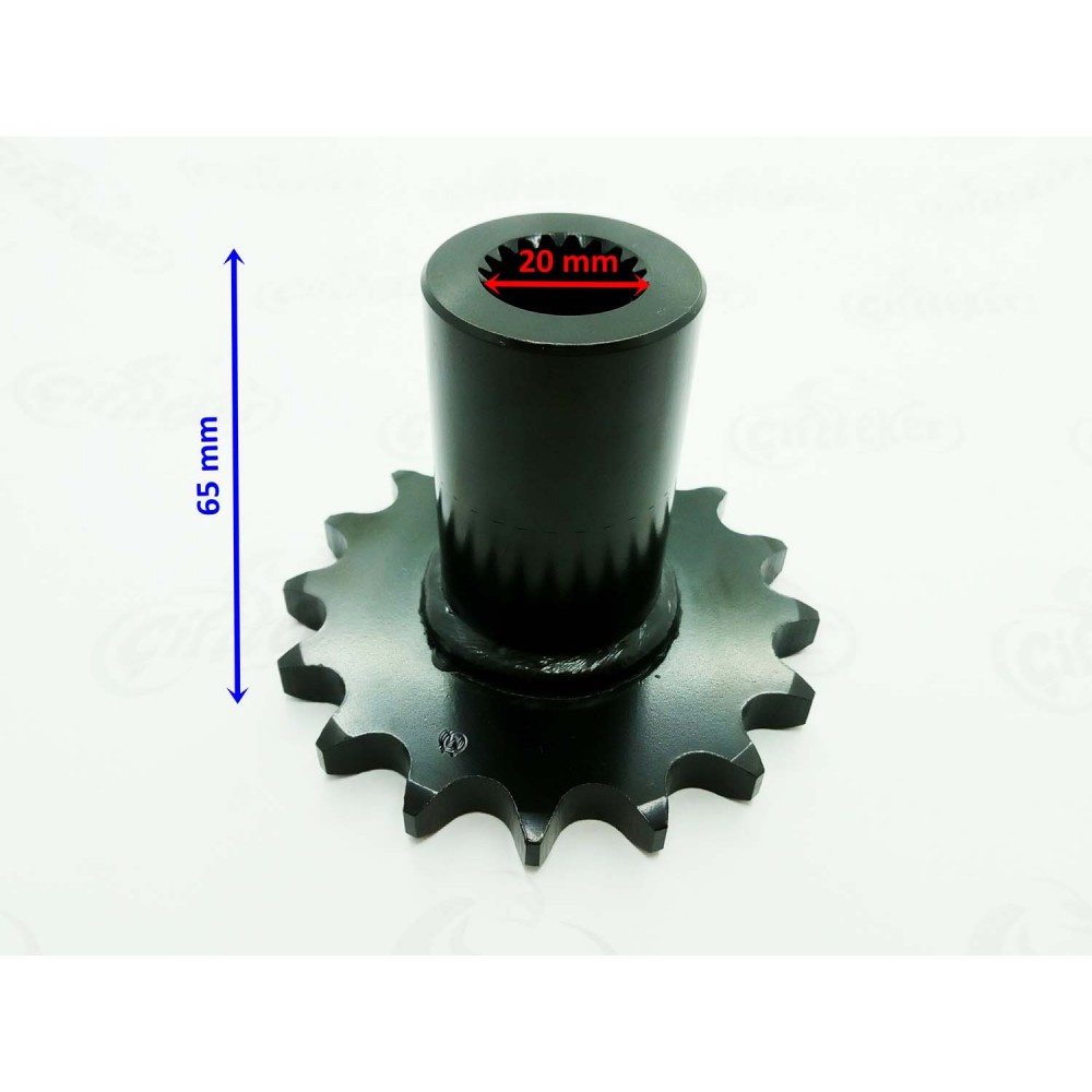 ATV ÖN DİŞLİ 530-16T İÇ 20 mm UZUNLUK 65 mm TM ÖM