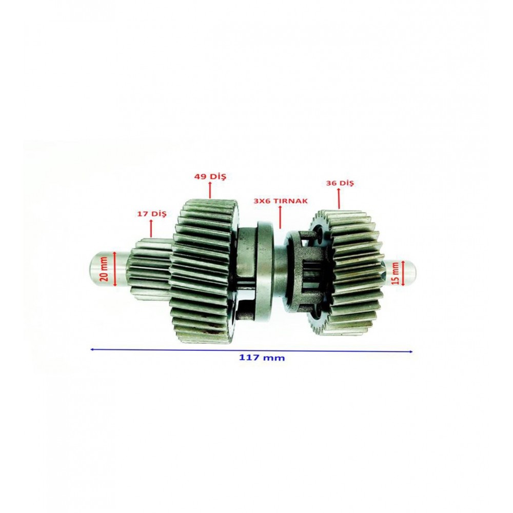 ATV HSK-X CAZADOR ŞANZIMAN GERİ VİTES YÖN DİŞLİ SETİ