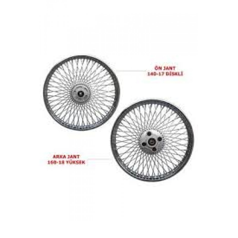 CG ÖN-ARKA JANT SET DİSKLİ 72 TELLİ BURGULU 140-17 160-18 CG ÖN-ARKA JANT SET DİSKLİ 72 TELLİ BURGULU 140-17 160-18