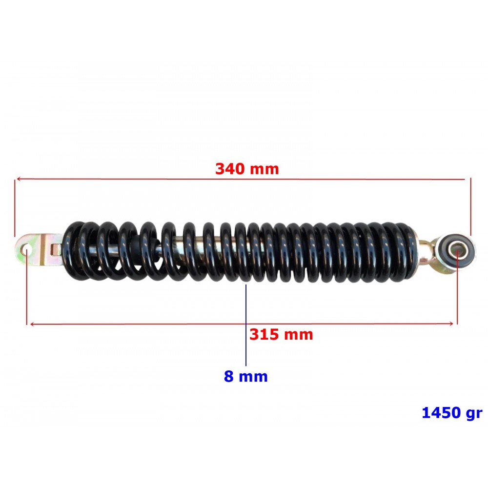 SCOOTER 50 ARKA AMORTİSÖR 34 cm (TURİSMO) SCOOTER 50 ARKA AMORTİSÖR 34 cm (TURİSMO)