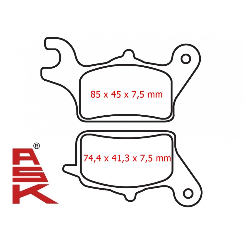 HONDA ACTİVA 125 İ ÖN FREN DİSK BALATASI SFA652 ASK HONDA ACTİVA 125 İ ÖN FREN DİSK BALATASI SFA652 ASK