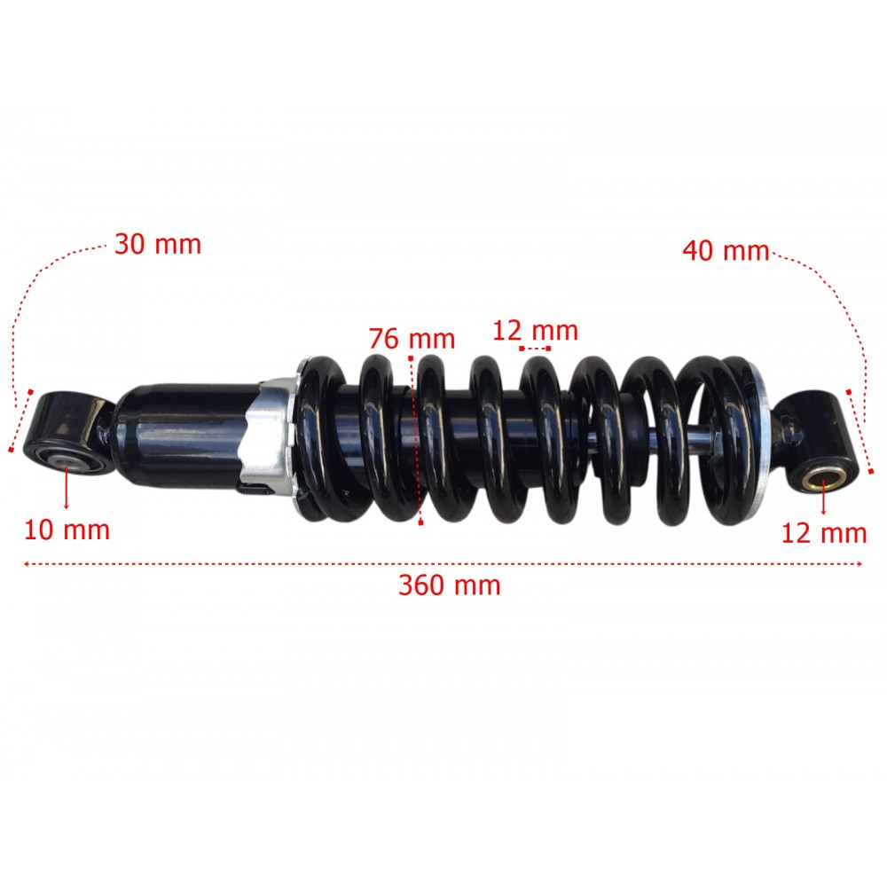 CROSS YAMAHA XTZ 250 ARKA AMORTİSÖR 360 mm GAZLI CROSS YAMAHA XTZ 250 ARKA AMORTİSÖR 360 mm GAZLI