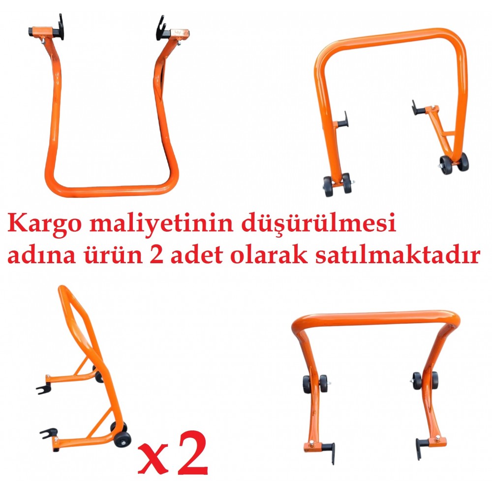 MOTOSİKLET KALDIRMA SEHPASI A KALİTE TURUNCU (2 ADET) (32-2 mm BORU KALINLIĞI)