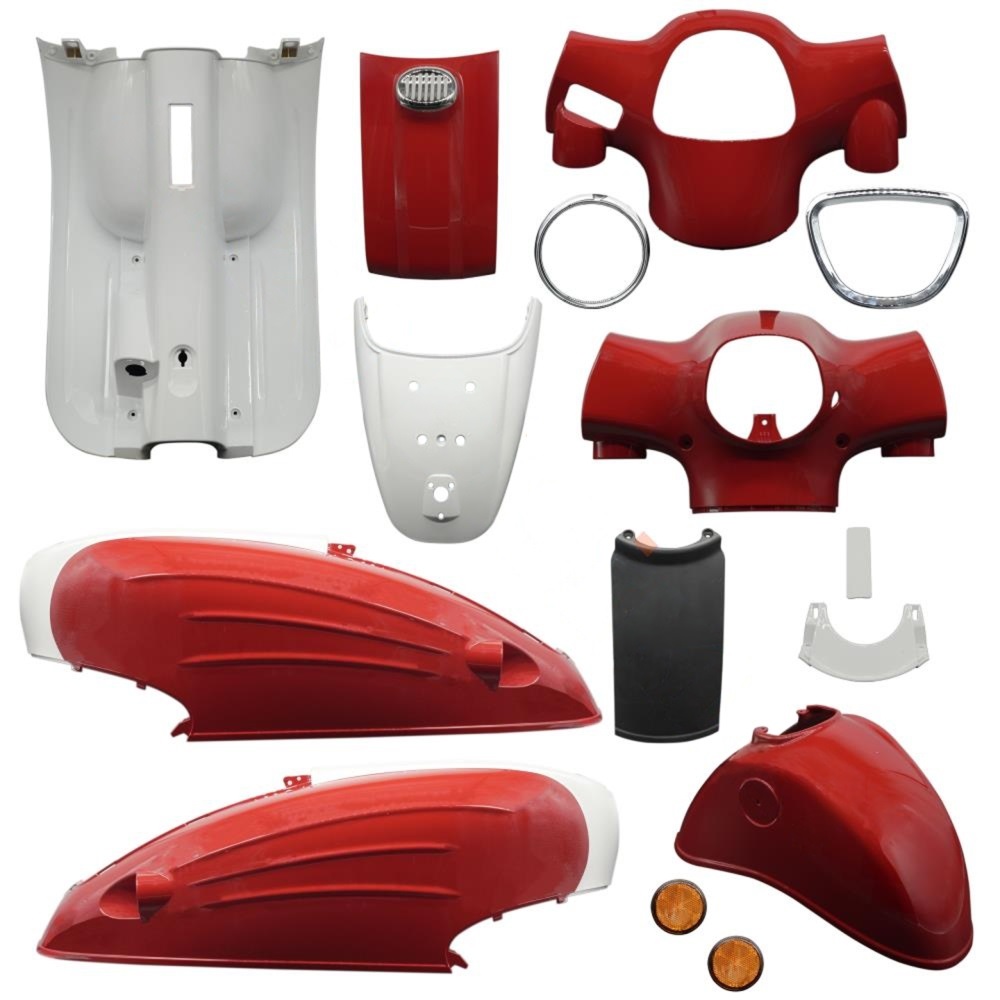 TURİSMO 50İ KAPORTA SETİ (BOYALI PAR&Ccedil;ALAR) KIRMIZI 15 PAR&Ccedil;A