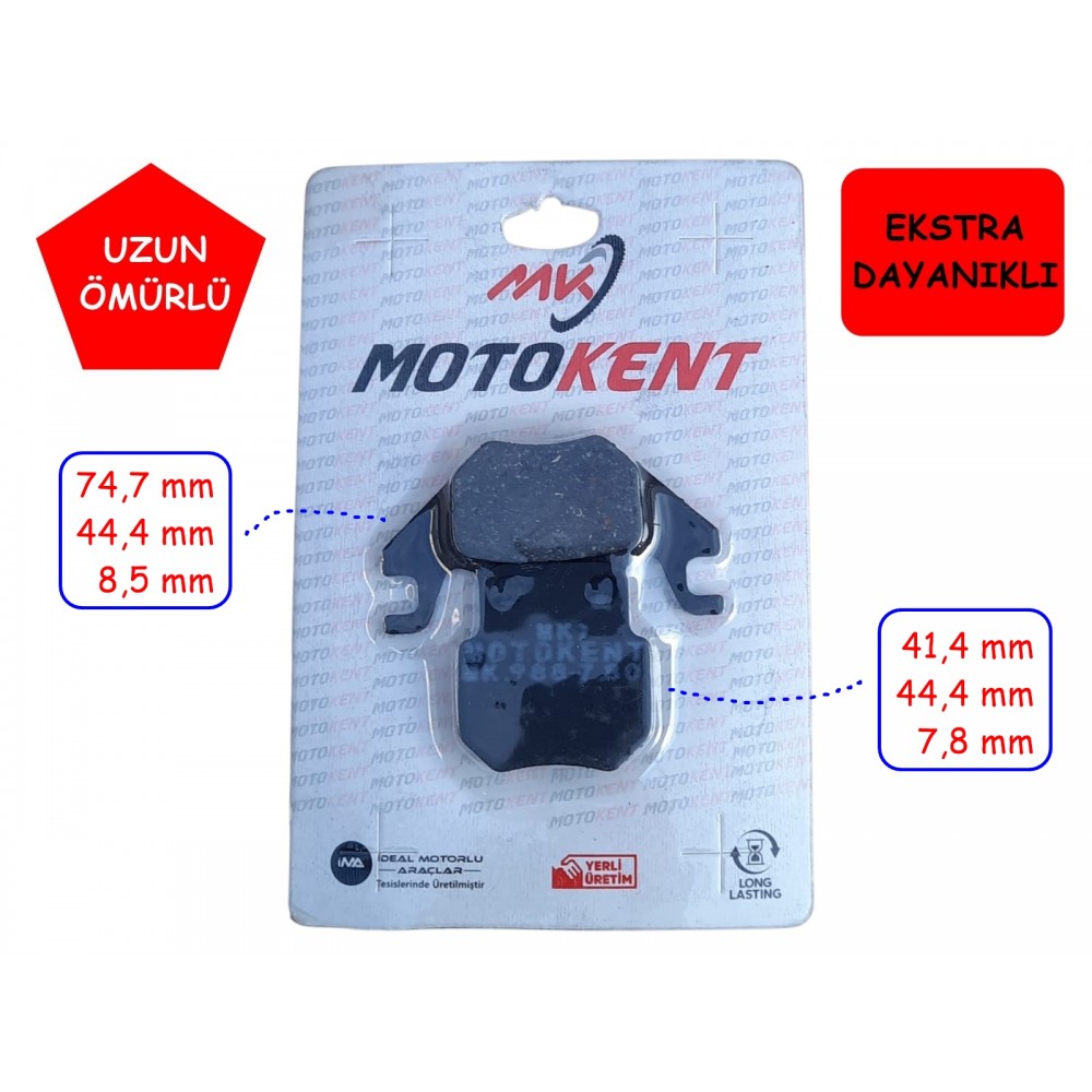 ARKA FREN BALATASI BS988 MTK RKS DES 125 LTM LTR VPS ARKA FREN BALATASI BS988 MTK RKS DES 125 LTM LTR VPS