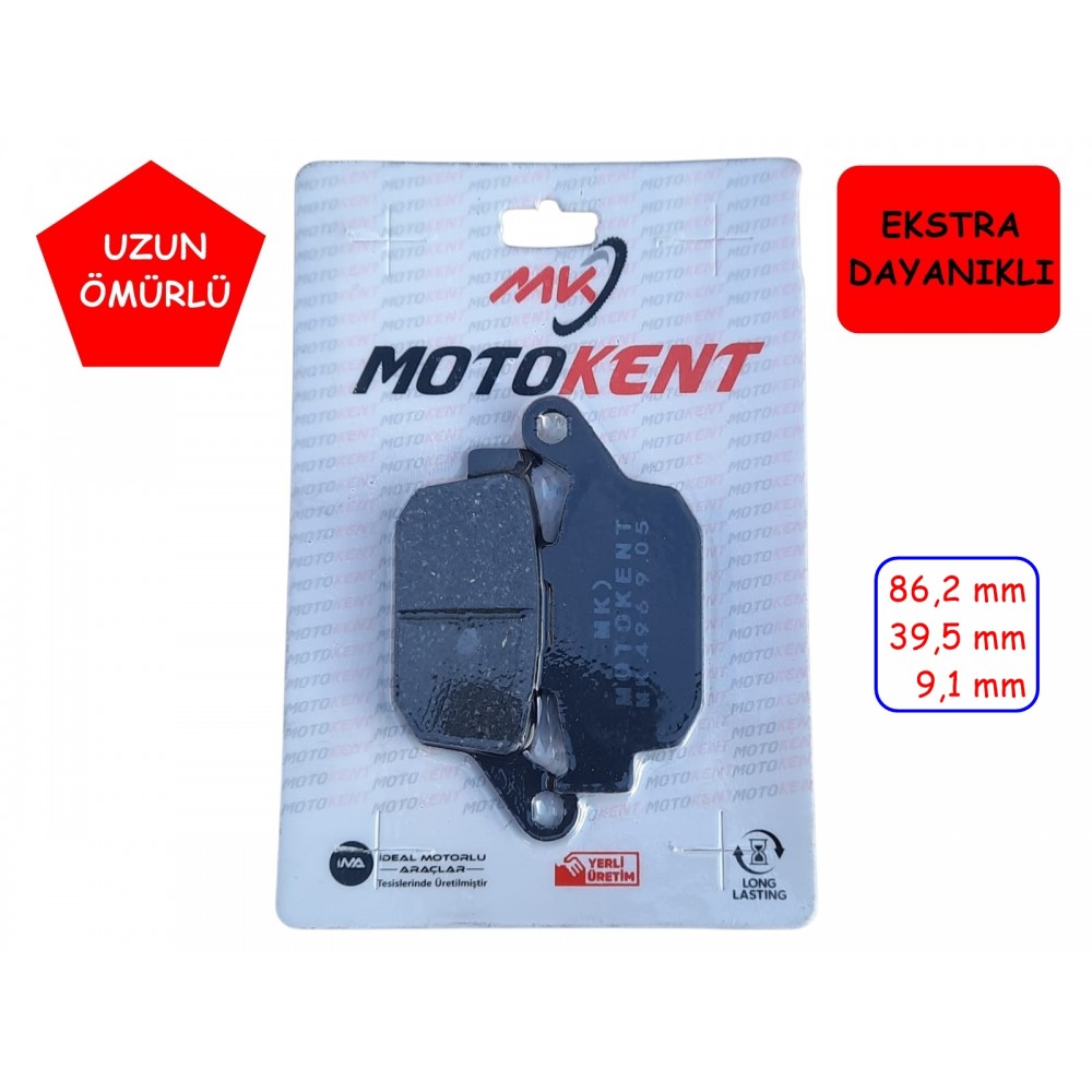 ARKA FREN DİSK BALATASI (CBS) FA496 MTK DRİFT L - VULTRE 125 İ - KD 125 F