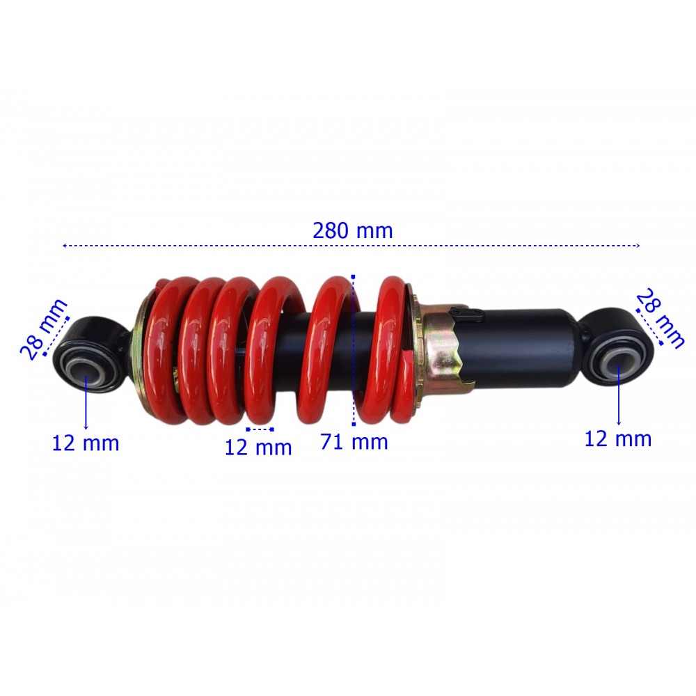 CUB YAMAHA Y125Z ARKA AMORTİSÖR 28 cm CUB YAMAHA Y125Z ARKA AMORTİSÖR 28 cm