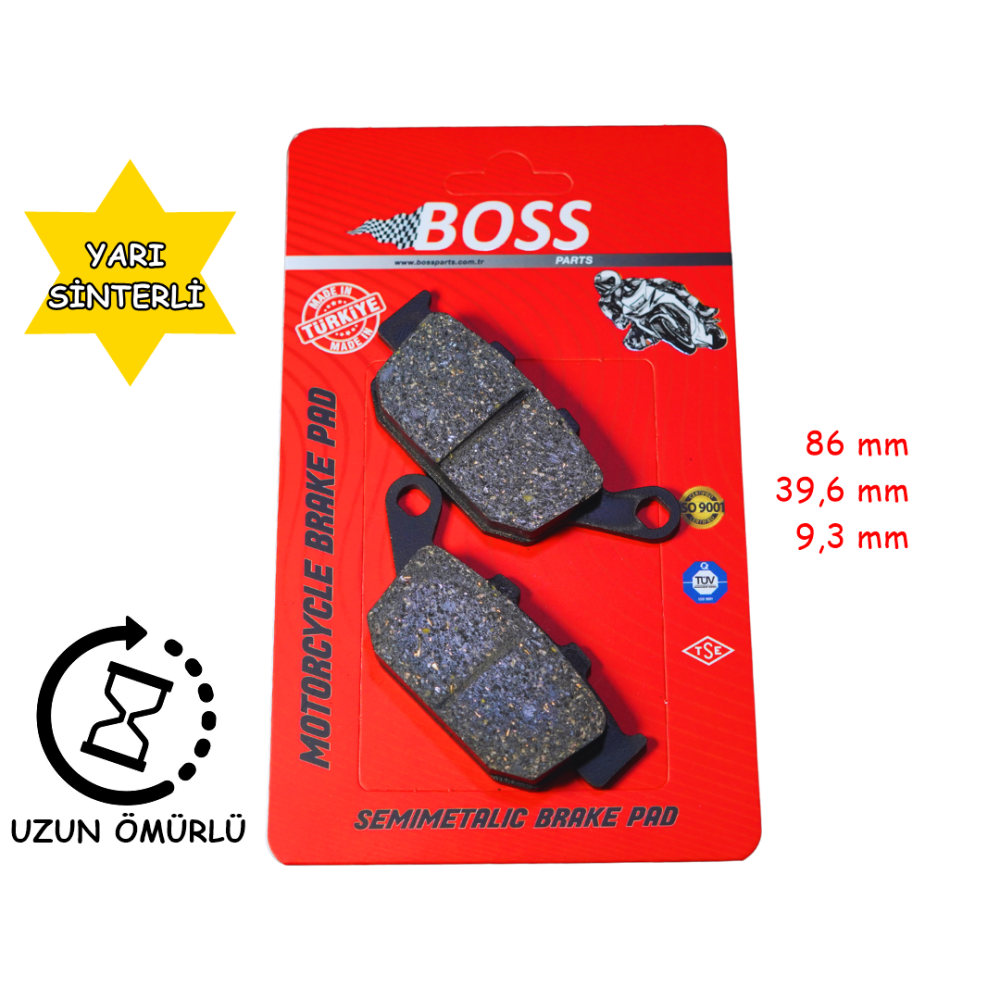 ARKA FREN DİSK BALATASI BOSS FA496 RX3İ EVO (2016-....) HONDA NC 700-750 XL600-650-700 CBR250