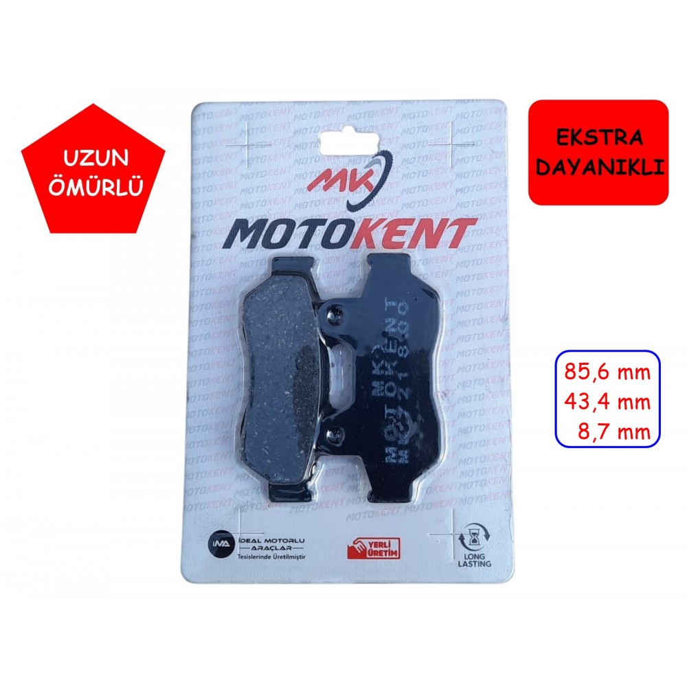 HONDA ACTİVA 125 S &Ouml;N FREN DİSK BALATASI MTK PS 150İ, DYLAN 150