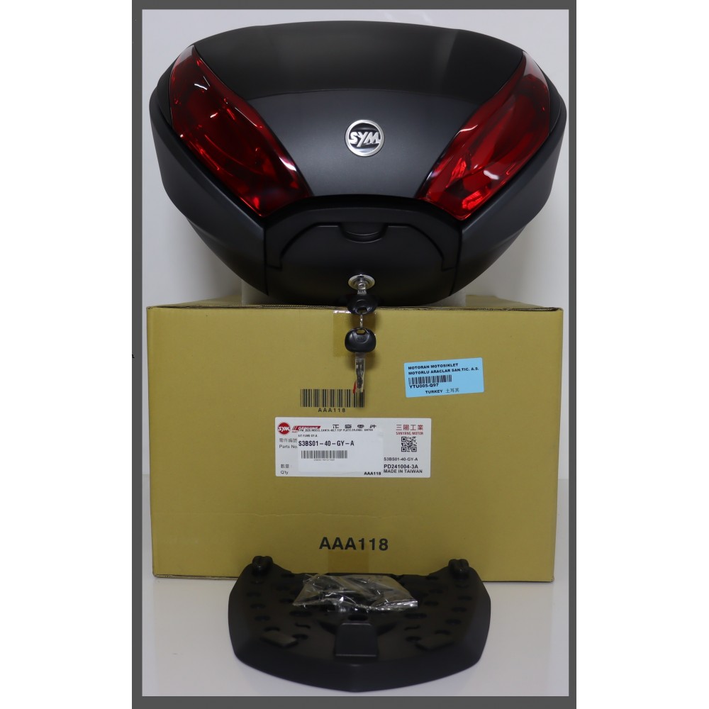 SYM JETX TCS 125 ABS E5 CANTA 40LT.TOP PLATE.ORJINAL SYM_AKS.UNIVERSAL SYM