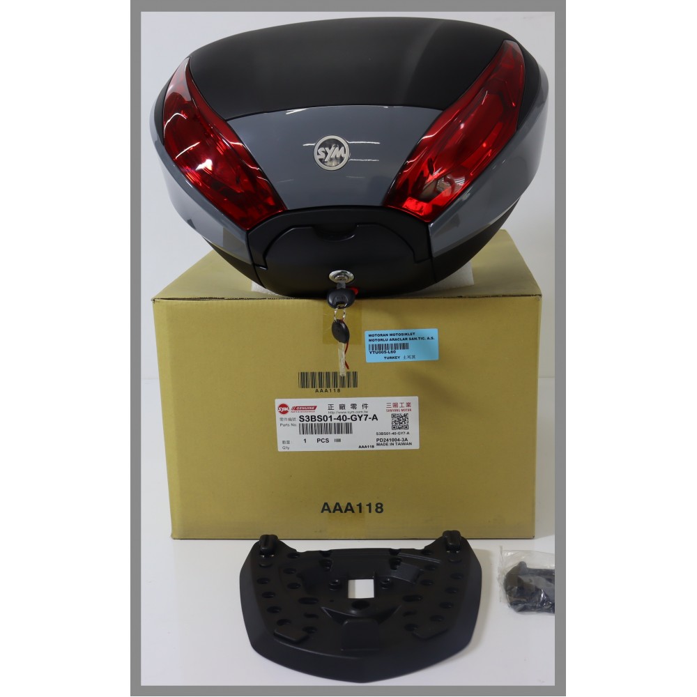 SYM JETX TCS 125 ABS E5 CANTA 40LT.TOP PLATE.ORJINAL SYM_AKS.UNIVERSAL SYM