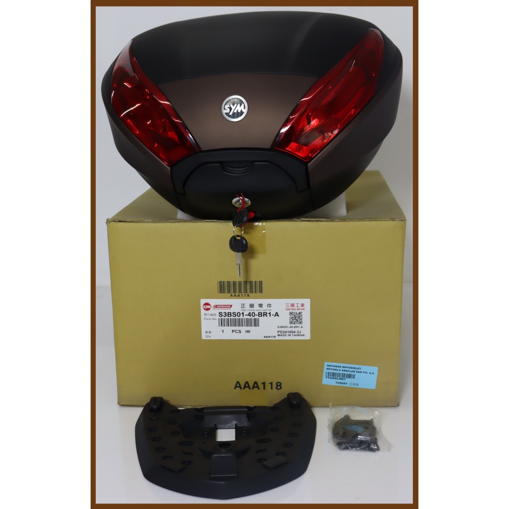 SYM JETX TCS 125 ABS E5 CANTA 40LT.TOP PLATE.ORJINAL SYM_AKS.UNIVERSAL SYM