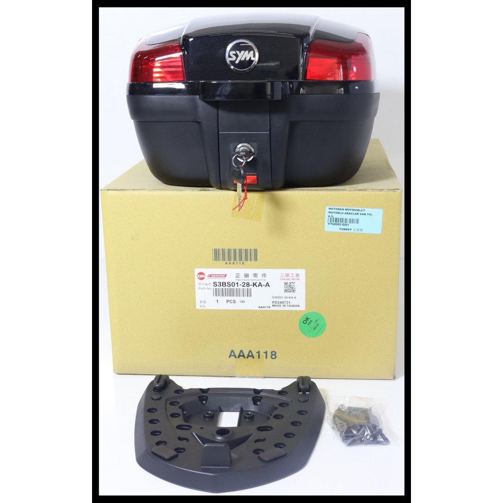 SYM JETX TCS 125 ABS E5 CANTA 30LT.TOP PLATE.ORJINAL SYM_AKS.UNIVERSAL