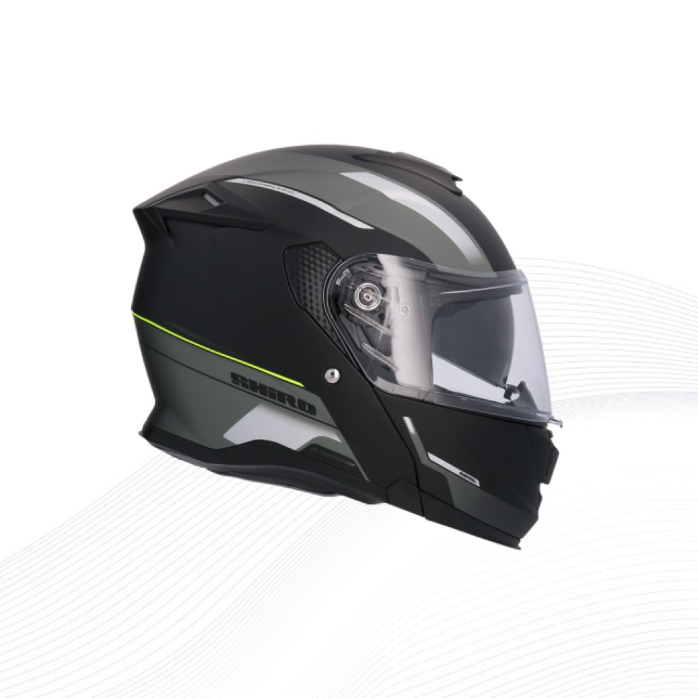 SHIRO KASK FlipUpp DISCOVER ROYALMAT SV (Gozluklu) Grafik Yesil S _S 5556