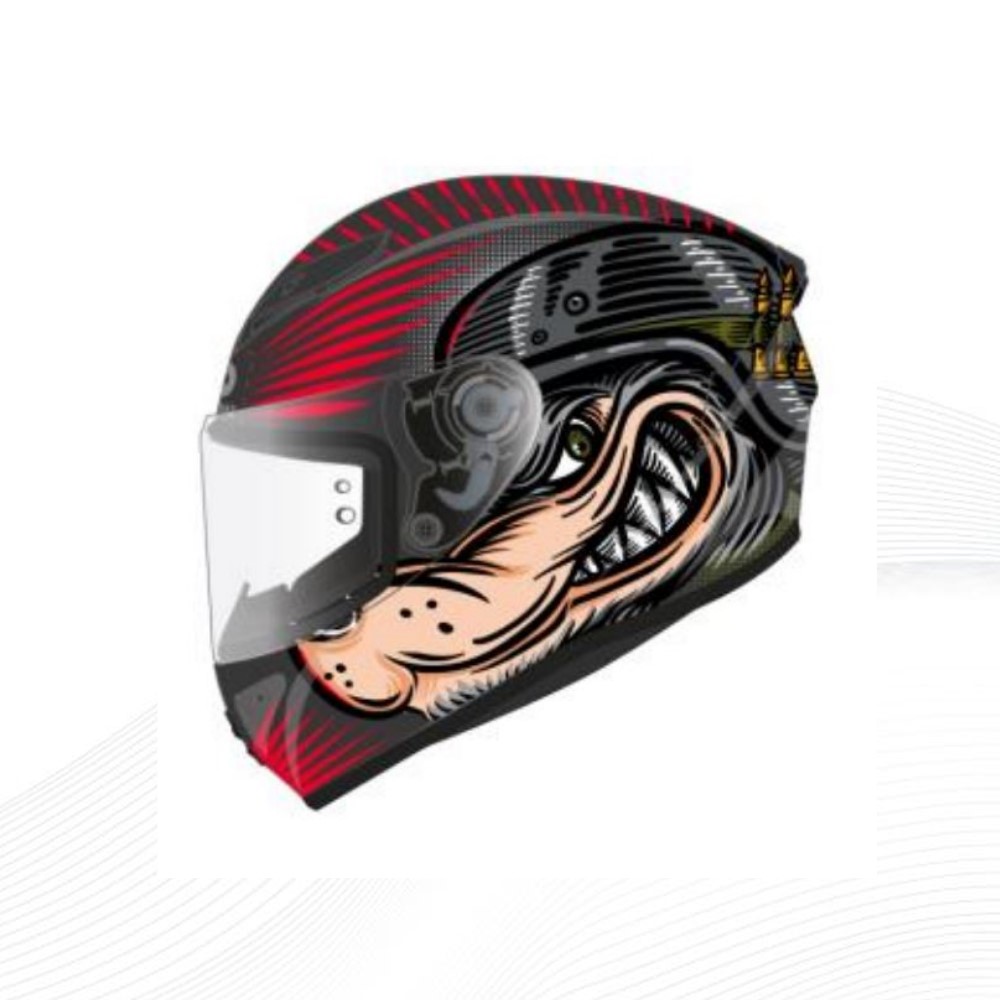 SHIRO KASK Fullface FIGTHER WOLFRACE Grafik M _M 5758