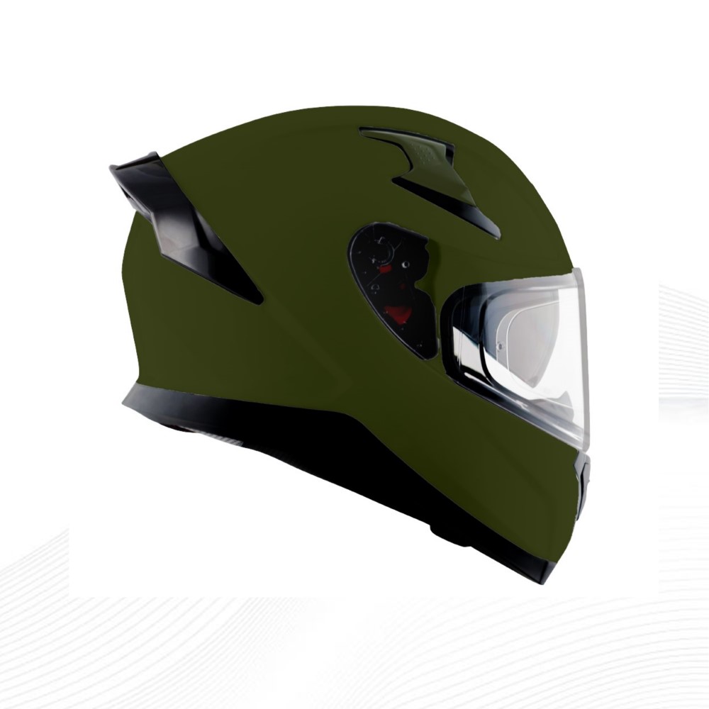 SHIRO KASK FullFace KATANA M.C SV (Gozluklu) Mat Askeri Yesil M _M 5758