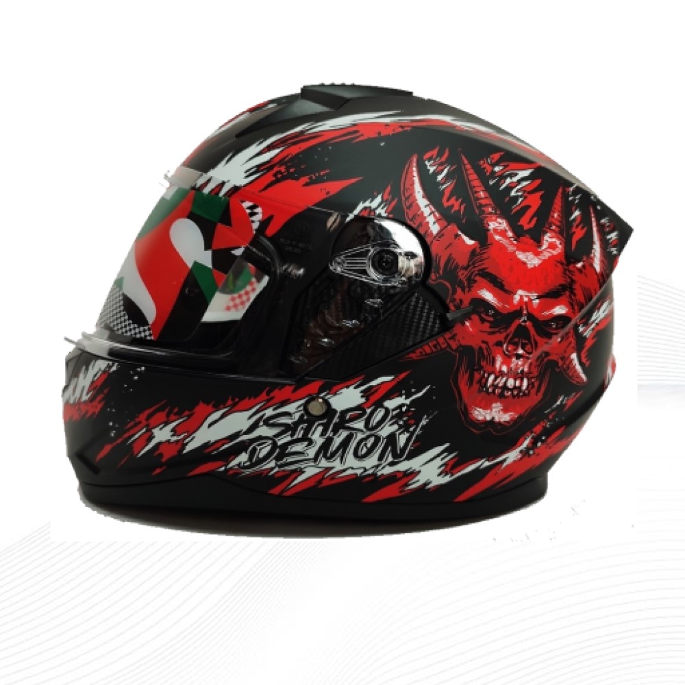 SHIRO KASK Fullface BLASTER Demon SV (Gozluklu) Grafik L _L 5960