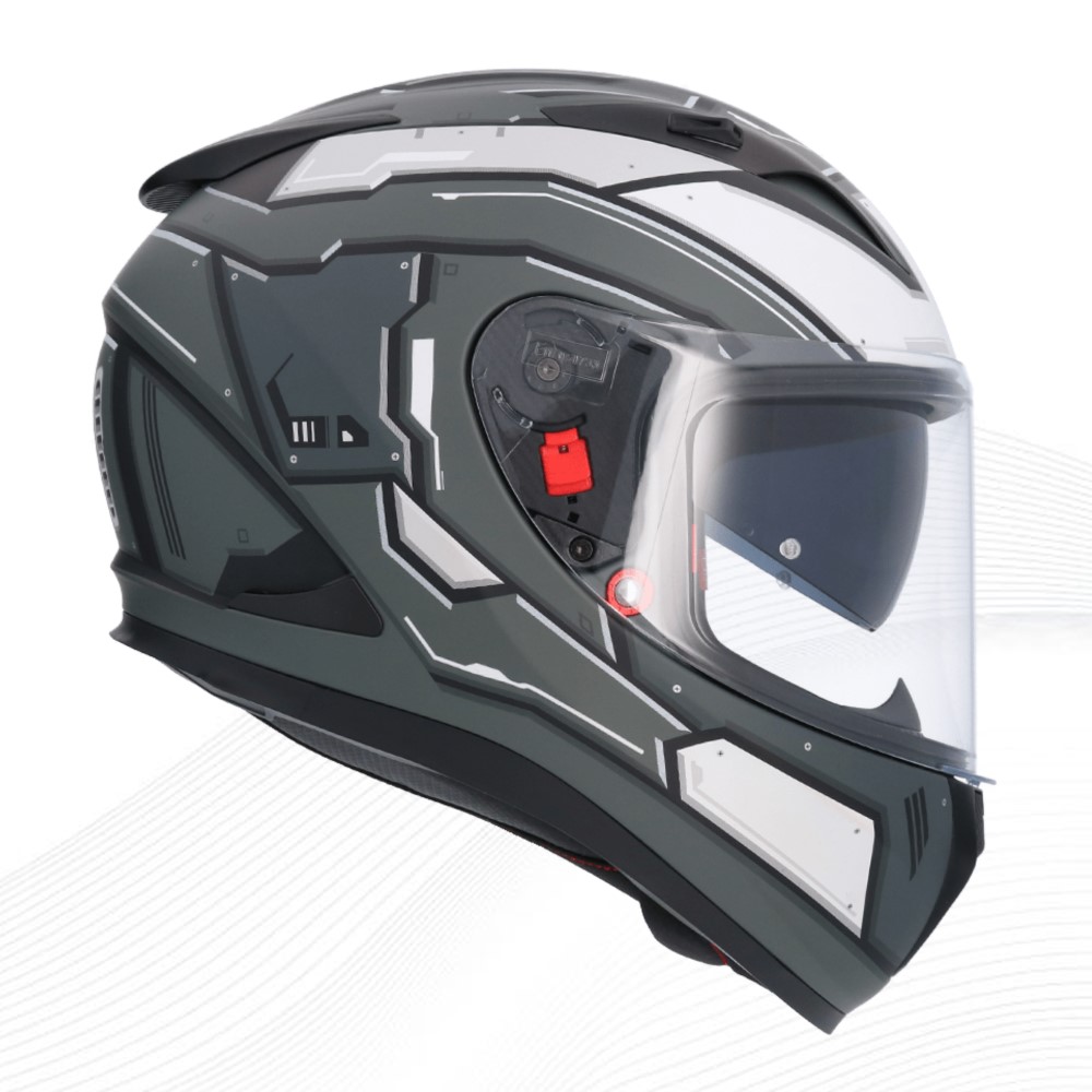 SHIRO KASK Fullface SHADOW TITAN MECHA SV (Gozluklu) Grafik M _M 5758