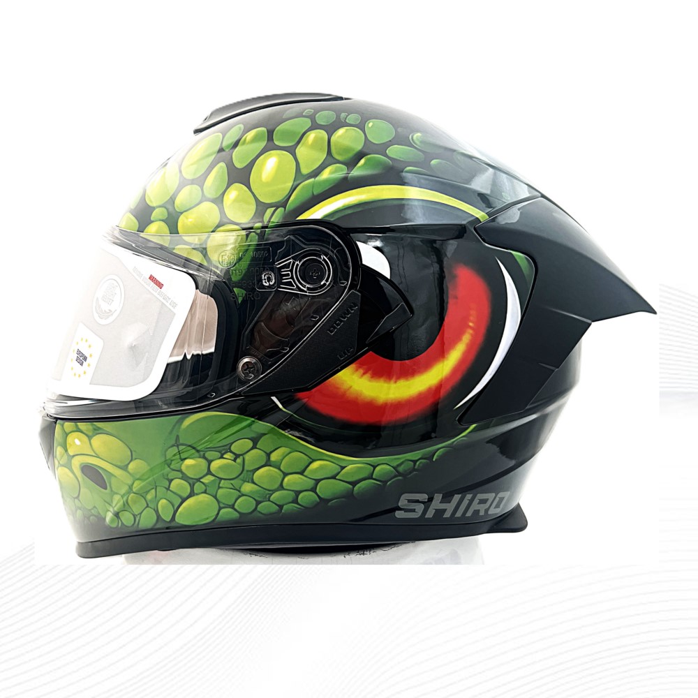 SHIRO KASK FullfaFC RAPTOR MAMBA SV (Gozluklu) Grafik Yesil S _S 5556