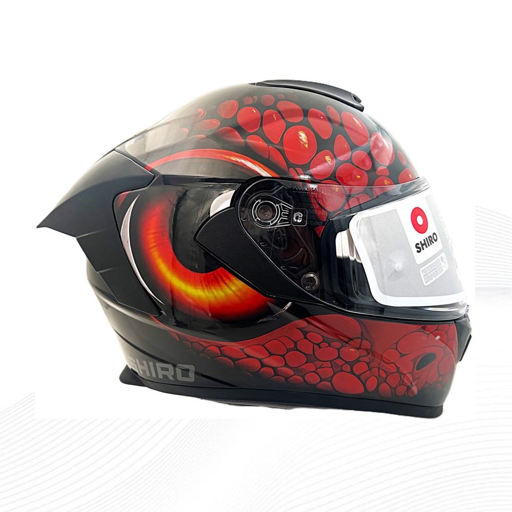 SHIRO KASK FullfaFC RAPTOR MAMBA SV (Gozluklu) Grafik Kirmizi L _L 5960