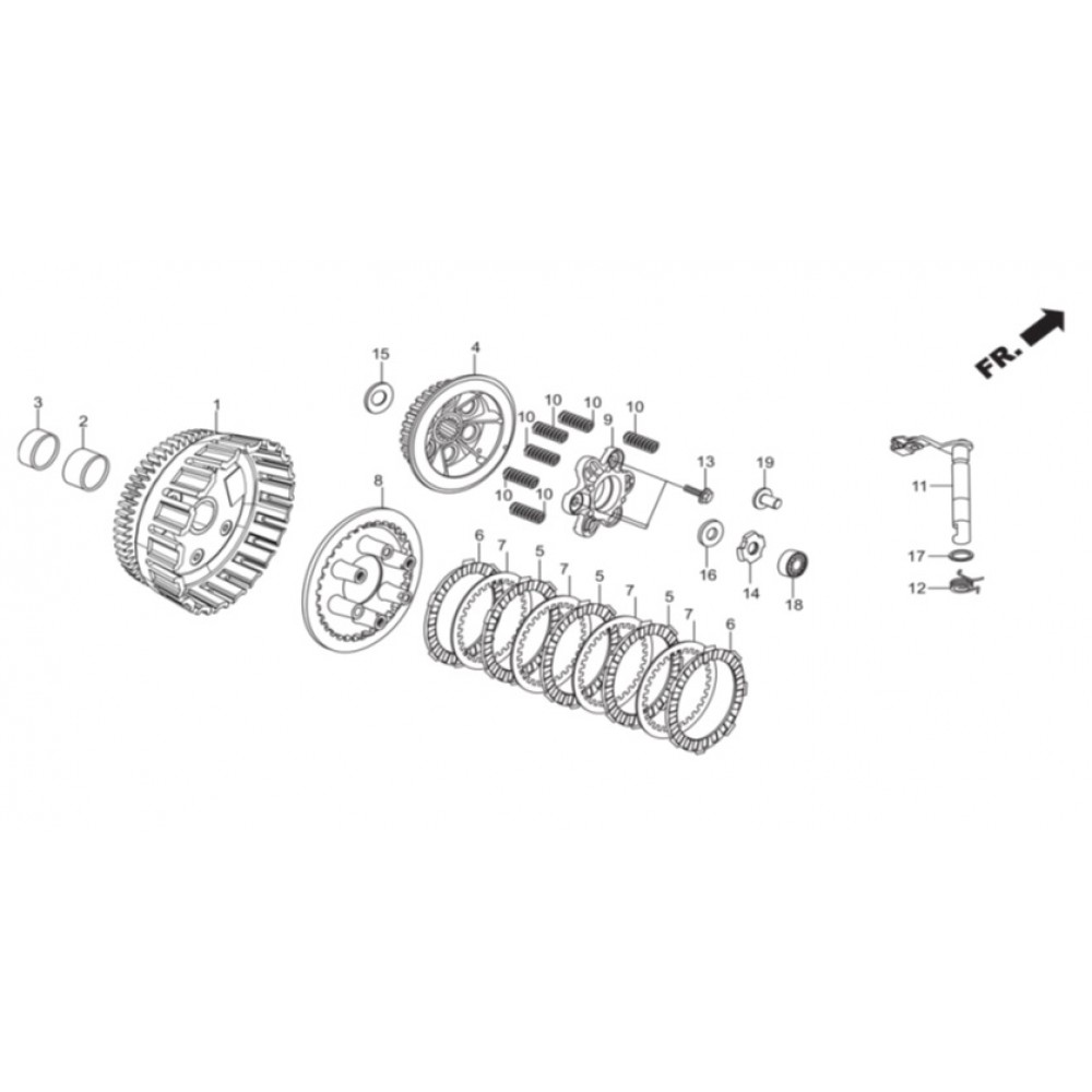 HERO IGNITOR 125 DEBRIYAJ KAPAK UST LEVYE