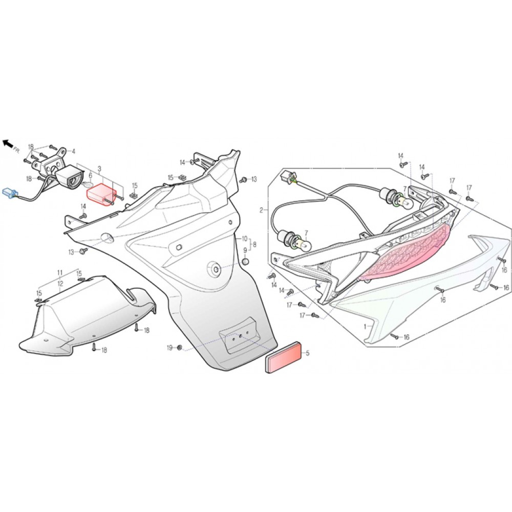 DAELİM SV 250 S3 ARKA STOP KOMPLE