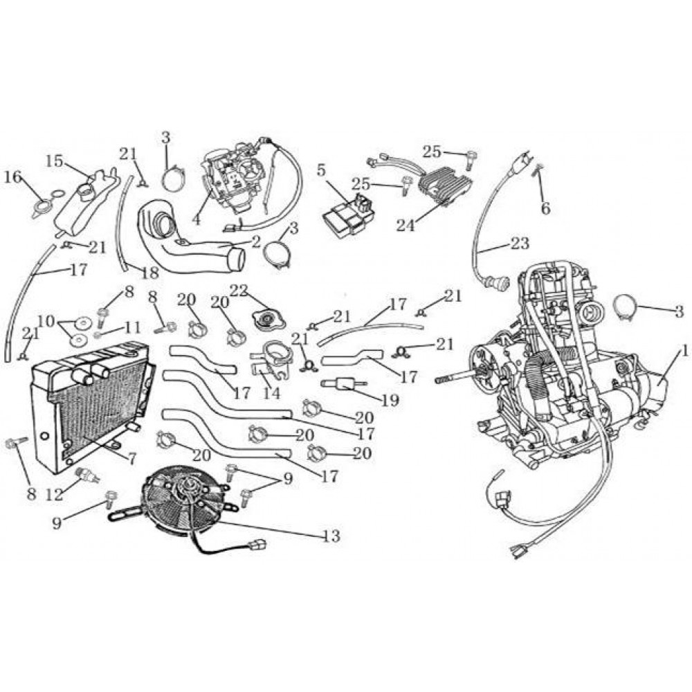 ASYA ARMADA 250 RADYATOR SU ILAVE BORUSU