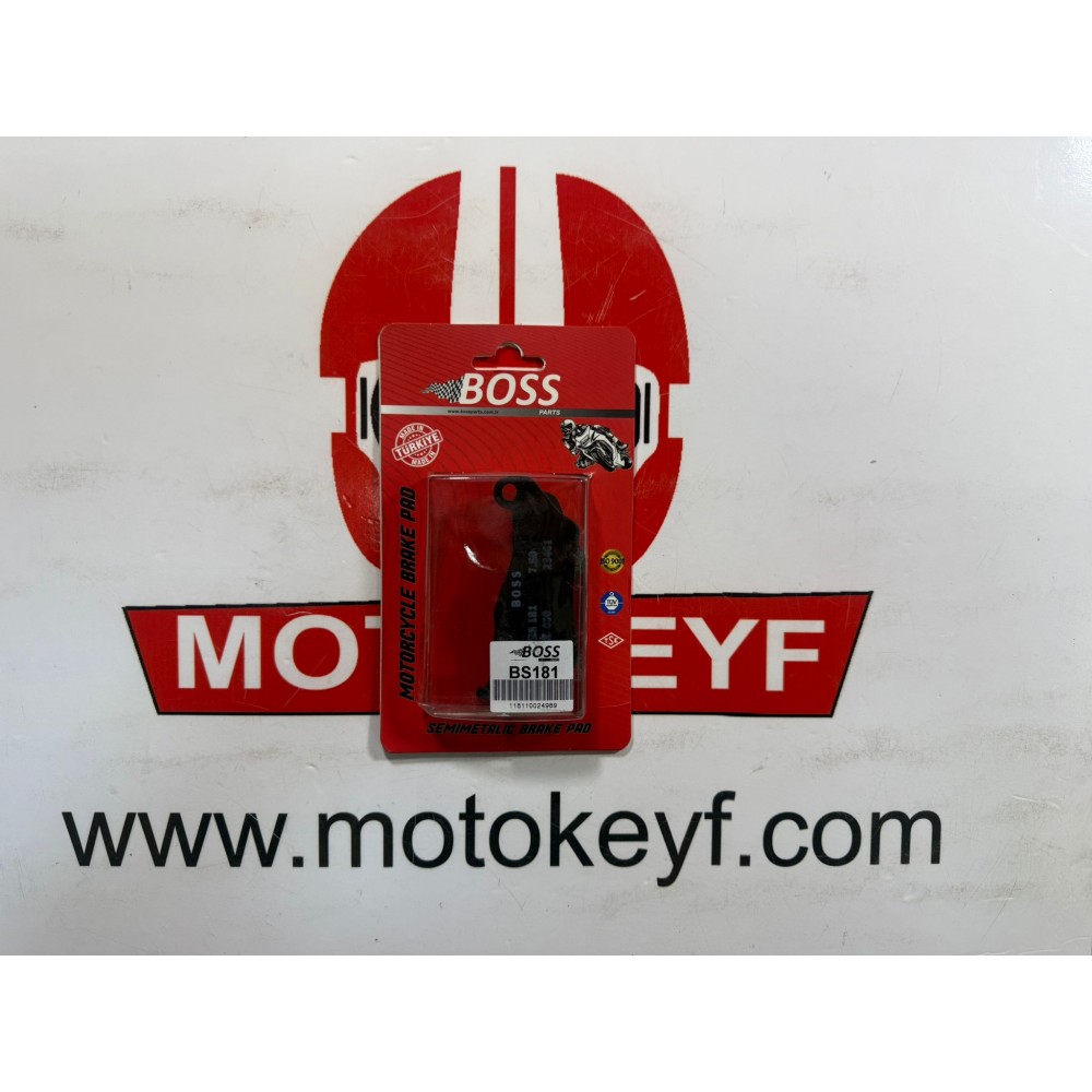 ÖN FREN DİSK BALATASI BOSS FA181 BAJAJ PULSAR NS 200-RS 200-220-NS 150-DİSCOVERY 150 F ÖN FREN DİSK BALATASI BOSS FA181 BAJAJ PULSAR NS 200-RS 200-220-NS 150-DİSCOVERY 150 F