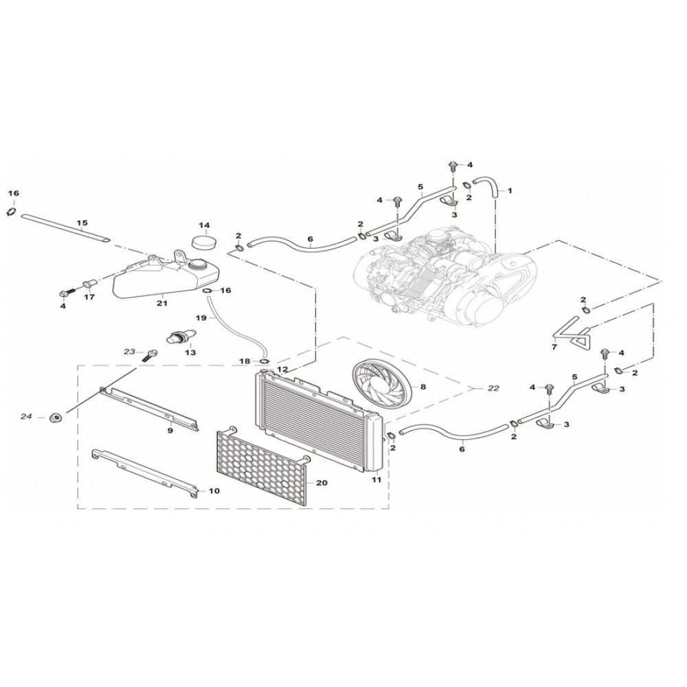 PUMAREX HS700-2RADYATOR HORTUMU METAL 