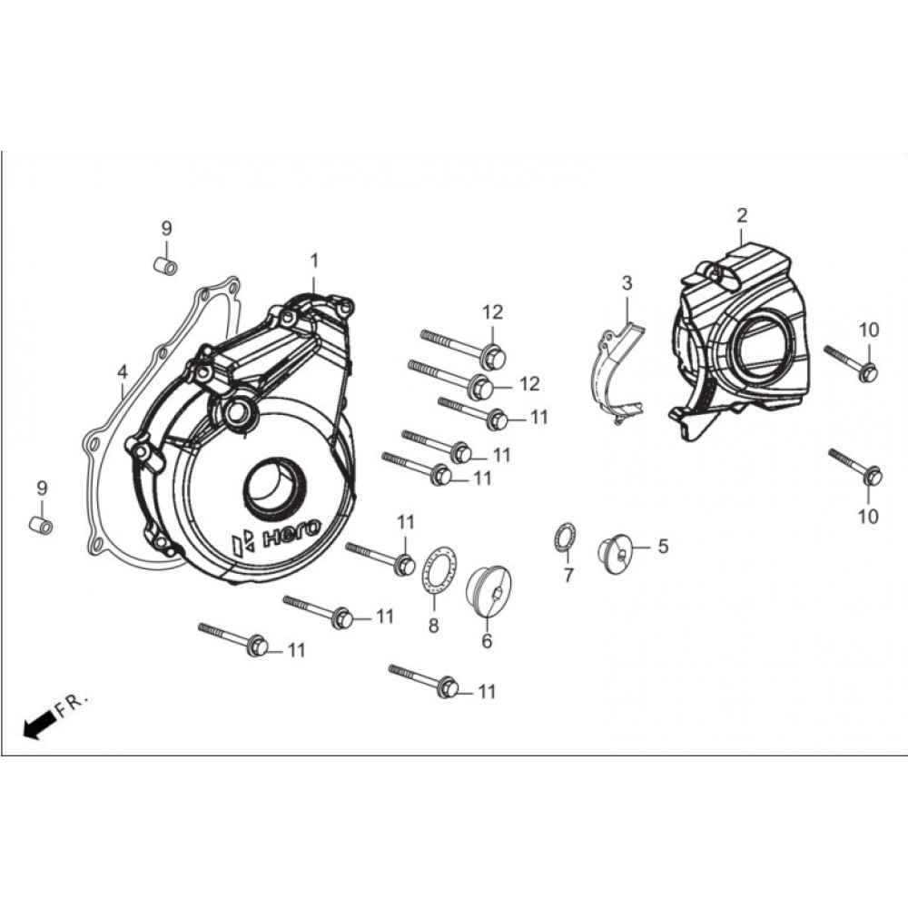 HERO XPULSE 200 E5 CONTA MOTOR GOVDESI SOL KAPAK 