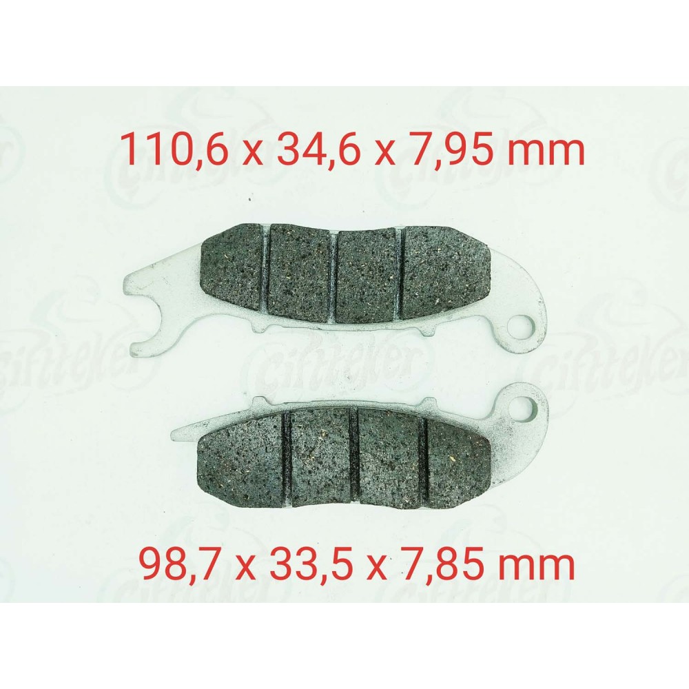 BİSAN CUB ROADSTAR ÖN FREN DİSK BALATASI 166 BİSAN CUB ROADSTAR ÖN FREN DİSK BALATASI 166