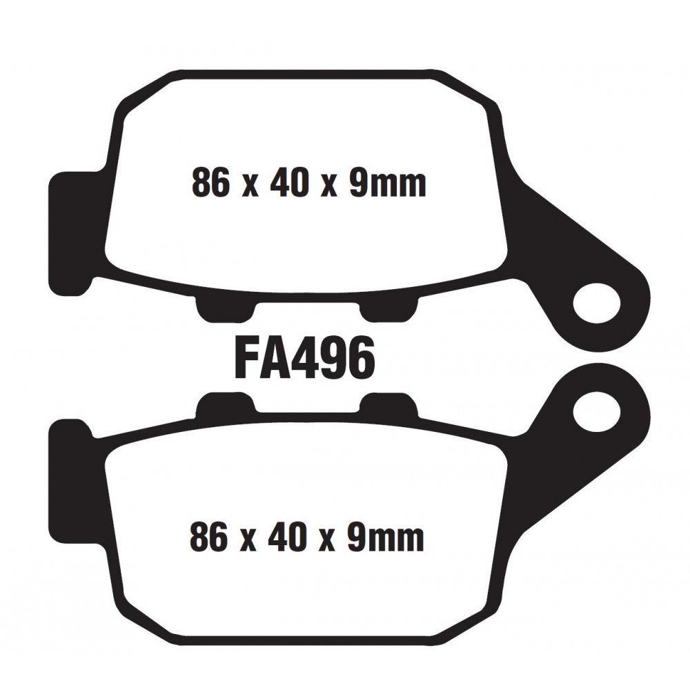 ARKA DİSK BALATA FA496 HONDA NC 700-750 XL600-650-700-CBR250-CBR500R-XRV750-SUZUKİ İNAZUMA GV 250 F