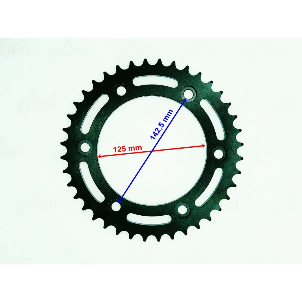 ARKA DİŞLİ 520-40T İÇ 125 mm 6 DELİK HONDA CRF 250 L(2013-2018) CRF 250 RALLY(2017) ÖM