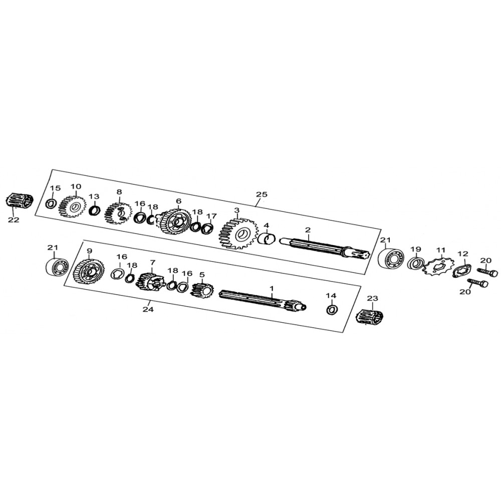 ASYA TURKCUB ZF100-7 ARAMIL DISLI GRUBU KOMPLE