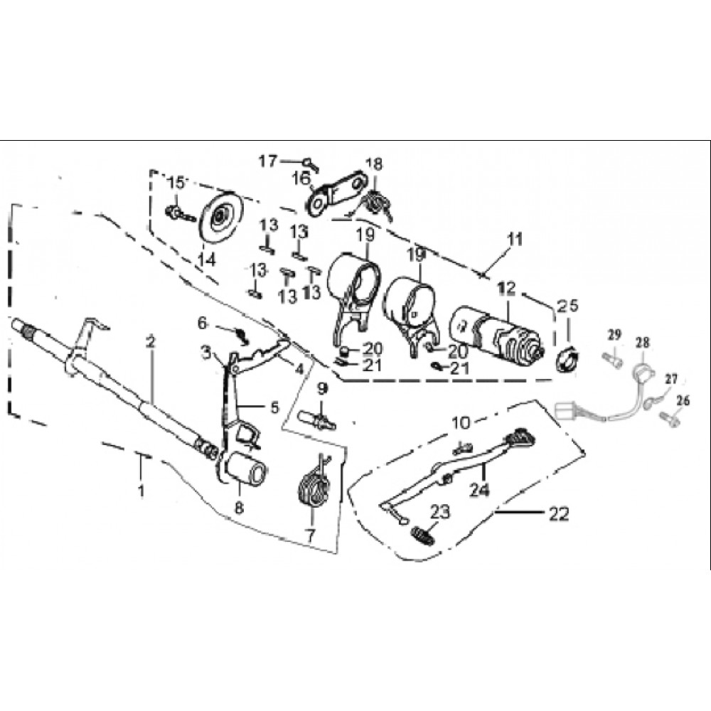 ASYA TURKCUB ZF100-7 VITES DEGISTIRME KAM MILI KOMPLE