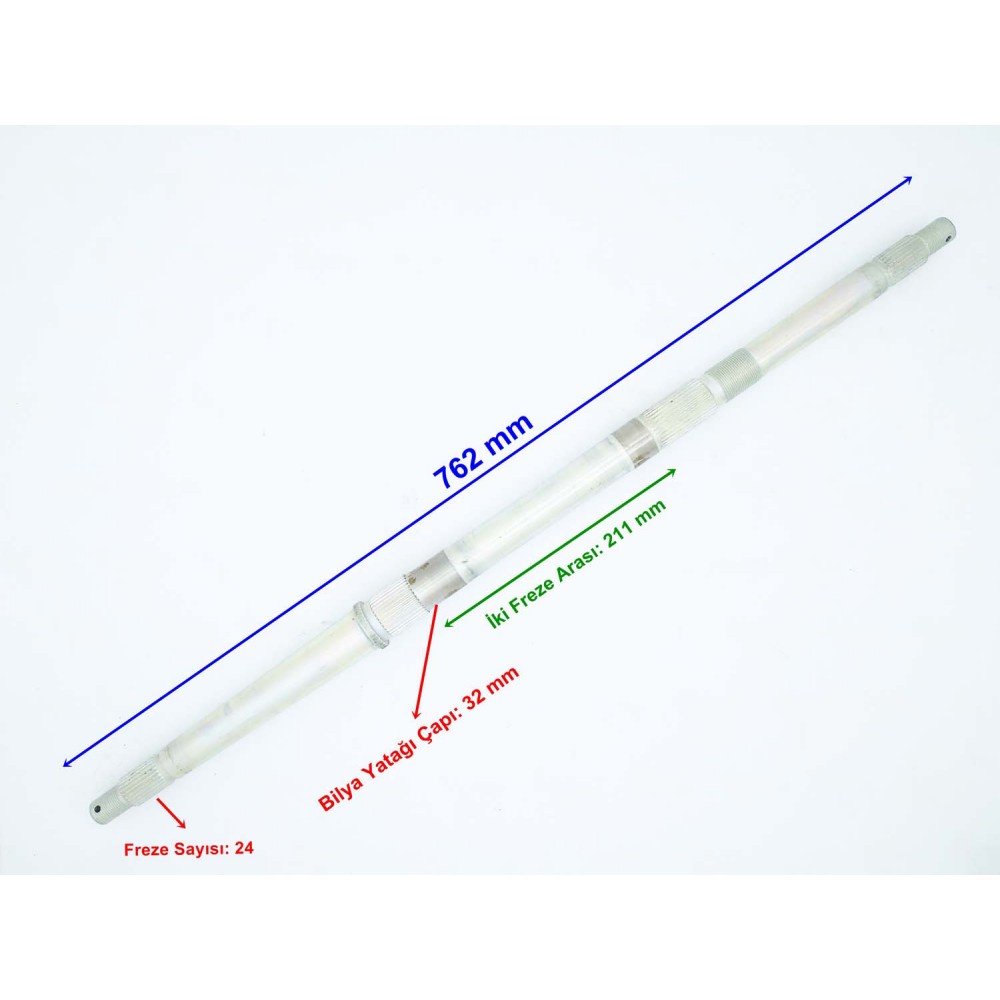 ATV ASYA TOROS 150 AKS 762 mm TEK YİVLİ BİLYA YATAĞI 32 mm ÖM