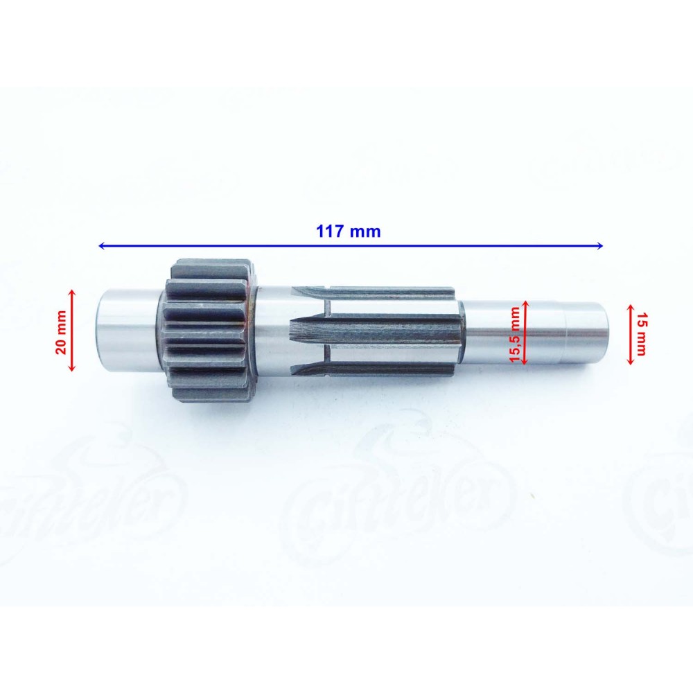 ATV KUBA-LX200 ŞANZIMAN MİLİ 17T 117,5 - 15,60 mm SETLİ (2020 - ....) ÖM