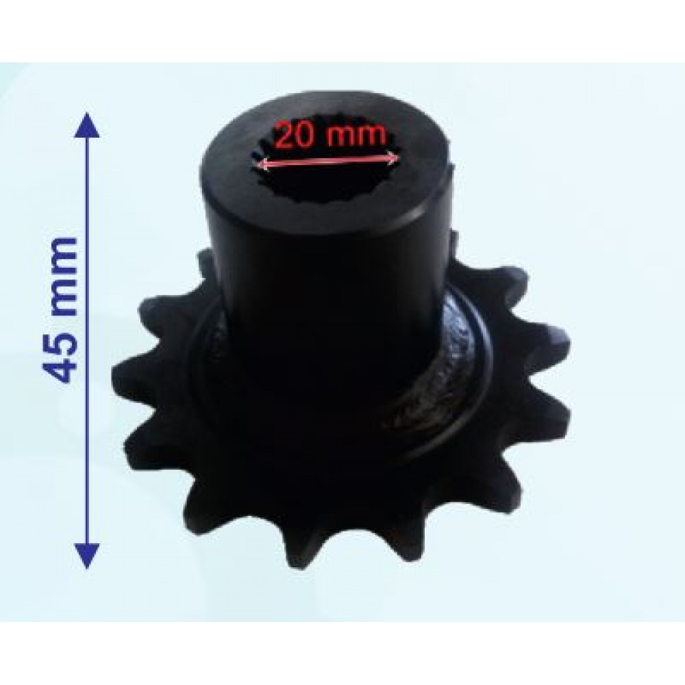 ATV ÖN DİŞLİ 520-14T İÇ 20 mm UZUNLUK 45 mm TM ÖM