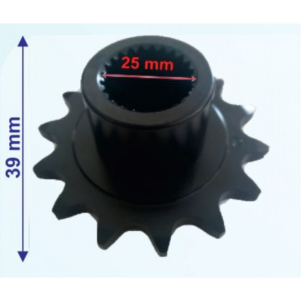 ATV ÖN DİŞLİ 520-14T İÇ 25 mm UZUNLUK 39 mm TM ÖM